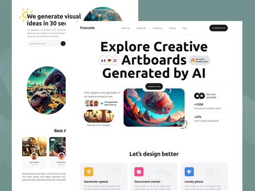 Ai image generator web ui design