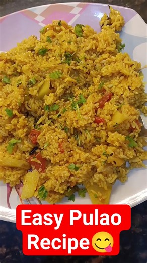 5 Min Veg Pulao 😍 | Easy Vegetable Pulao Recipe #shorts