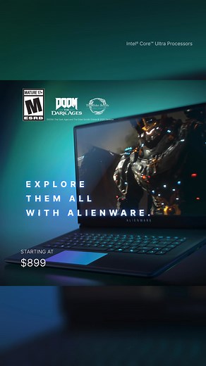 Explore parallel realities with the power of the Area-51 gaming laptop, powered by Intel Core Ultra. #IntelGaming #BeMoreAlien | Alienware