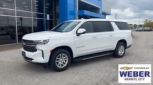 2022 Chevy Suburban LT ⚡️ → Highlights: 61.8k miles, 5.3L V8 engine, 4x4, 3rd-row seating, Android Auto/Apple CarPlay, automatic climate control, backup camera, Bluetooth, heated seats, keyless entry, lane departure warning, lane keep assist, leather-appointed seating package, parking sensors/assist, power liftgate, power seats, rain-sensing wipers, rear A/C, remote start, tow package, wireless phone charging, heated 2nd-row outboard seats, heated steering wheel, start/stop system disable button