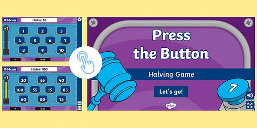 Halving Press the Button Game