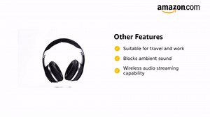 RadioShack Noise-Cancelling Over-Ear Headphones, Wireless Bluetooth Headphones with 400MAH Battery, Black