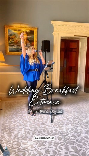 6.3K views · 31 reactions | ✨Mr & Mrs Styles – Wedding Breakfast Entrance & Party!  I was truly honoured to sing at this beautiful, intimate wedding with just 20 guests. Such stunning surroundings and the loveliest people! Debbie wanted a party vibe, and that’s exactly what we created! ✨ | Laura Mac - Wedding Singer. | Facebook