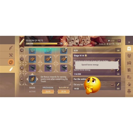 Westland Survival- Season of Pets Track stage 9/14 task and claim reward