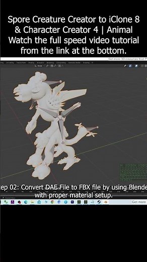 Spore Creature Creator to iClone 8 & Character Creator 4 | Animal Creator #iclone #spore #animal