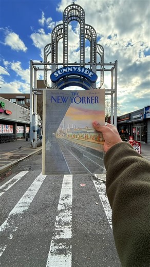 Did you know the November 24th, 1980 issue of @newyorkermag featured the 46th Street-Bliss Street station on its cover? The cover art was illustrated by Charles E. Martin, who lived in Queens for many years. To honor its 45 year anniversary, we brought #thenewyorker magazine cover back to the exact spot it depicts, and carried it through the neighborhood, highlighting the patterns, colors, and familiar scenes of Sunnyside. Thank you to all the local businesses featured on this reel for your cont