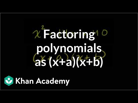 Factoring quadratics as (x+a)(x+b) (example 2) | Mathematics II | High School Math | Khan Academy