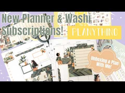New Planything Planner & Washi Subscription | Uboxing & Flip Through | Plan With Me