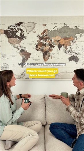 One map - endless conversations 💬 | Trip Map #worldmap #traveltalk
