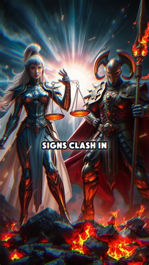 26K views · 169 reactions | Battle of the Zodiac: Libra vs. Aries ⚖️ #Libra #Aries #ZodiacBattle #Astrology Welcome to the cosmic arena, where zodiac signs clash in epic battles! Today, it’s Libra, the balanced diplomat of Air, versus Aries, the bold warrior of Fire. Both have unique strengths and powerful traits, making them formidable opponents. Who will emerge victorious in this cosmic showdown? Let us know your zodiac sign and who you think will win! | Zodiac Fact | Facebook