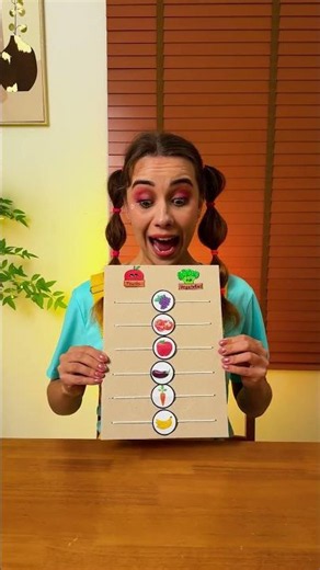 🍎 Fruits or Veggies? DIY Sorting Game! 🥕✨ #shorts #kids