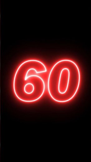 60 Second Countdown Timer Red Neon Light Digital Clock with Beep & Alarm Sound #timer #countdown
