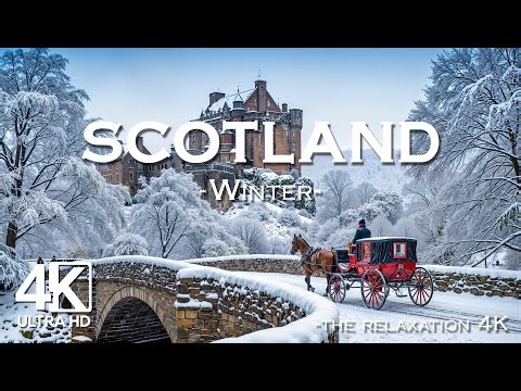 Scotland in Winter 4K ❄️ Snowy Highlands, Frozen Valleys & Enchanted Ancient Castles