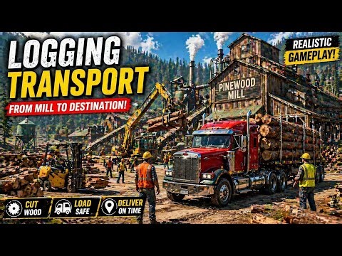 Logging Truck Simulator 🚛 Wood Transport Challenge!
