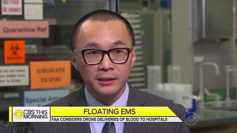 Drones delivering blood could be in health care's future