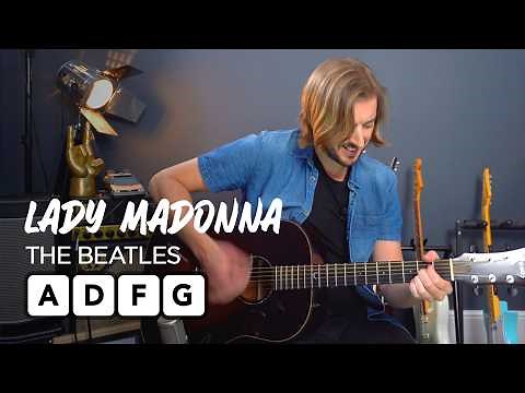 The Beatles - Lady Madonna Acoustic Guitar Tutorial