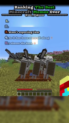 Ranking The Beste Minecraft Memes Ever #shorts #minecraft