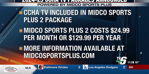 CCHA announces Midco Sports Plus streaming packages