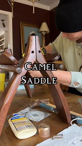 Tell me what you think of this project! The elusive camel saddle is done! And, no, “camel saddle” is not Victorian slang for something else. Though I could see why so many people might think that! It is, in fact, a seat for riding camels. And nowhere near Victorian! This is a vintage camel saddle that my friends grandmother picked up in her travels. I am so happy I was able to refinish this for my friend! Maybe some day I will have the upholstery skill to tackle that cushion, but in the meantime