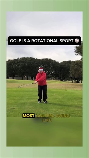 Randy Sparks on Instagram: "Stop “Turning” and Start Rotating. 🔄 Most golfers move like a Ferris Wheel—all up and down. To find the center of your swing, you have to find your axis. Real rotation is around a Single Axis. If you want a path that doesn’t break under pressure, you have to tilt the Merry-Go-Round, not fight it. The 3-Step Santa Drill: 1️⃣ Swing waist-high (Feel the “around” motion). 2️⃣ Lower to the knees (Maintain the axis). 3️⃣ Tilt it to the turf. Watch the clubhead path—if they