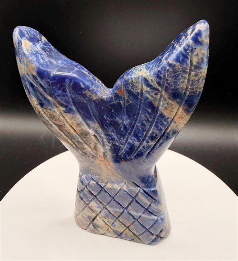 Sodalite Whale Tail Carving 4.2” | Natural Blue Sodalite Crystal Sculpture | Ocean-inspired Stone Decor | .43lb - Etsy