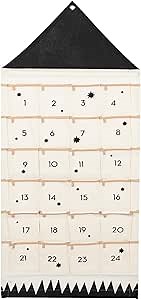 Xmas Calendar Multi- Pockets Bag Christmas Advent Calendar Wall Hanging Bag Christmas Countdown Calendar 24 Days Door Back Pockets Pouch Holiday Ornaments Wall Storage Bag