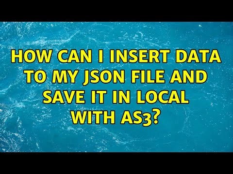 How can I insert data to my json file and save it in local with AS3?