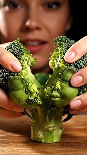 Cute Baby Chameleon Inside Broccoli!? 🌱🦎 | Hyper Realistic Surprise!