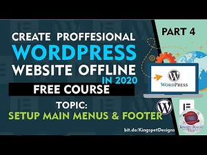 How to Setup Wordpress Website Header Menus and Footer