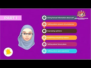 SPM ENGLISH SPEAKING TEST FORMAT | PART1