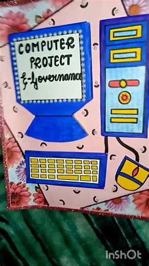 Computer Project Cover Making Idea | Computer Decorative Cover #art #shorts #computer #youtubeshorts