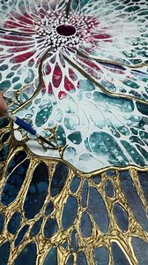 16K views · 357 reactions | Still work in progress. Can’t wait to share with you the full tutorial on my Patreon Mii paintings very soon 六‍ #love #fluidart #gold #painting #artist #acrylicpouring #pour #pouring #golden #goldenart #pattern #howto #instaart #instaartist #instaartwork | Mii.paintings | Facebook