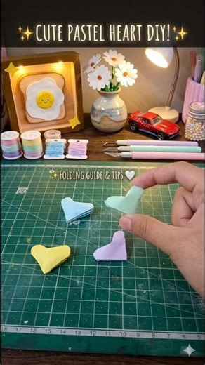30 sec Cute Heart DIY 💖✨ (So Aesthetic!) #asthetic #shorts #diy