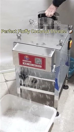 Commercial Coconut Shredding Machine:Perfect Fluffy Shreds! 🥥#CoconutMachine #FoodMachinery #Coconut