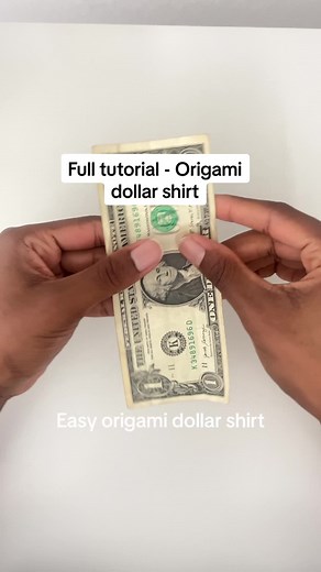 How to make an origami dollar shirt- full tutorial #easyorigami #origamishirt #origamidollar #paper #shirt