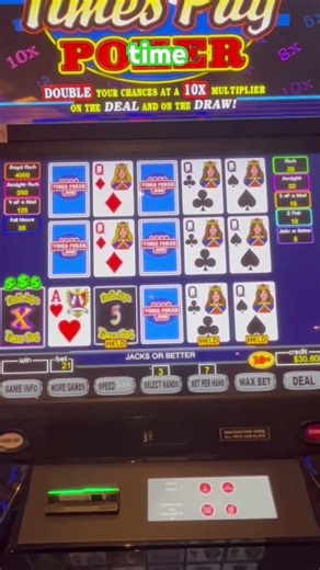 Dealt three queens with double supertimes! #casino #videopoker #casinogames