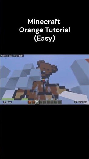 Minecraft Orange Tutorial #minecraft #minecraftshorts #youtubeshorts #minecraftbuilding