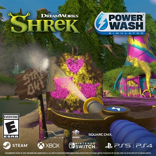 34K views · 132 reactions | From Shrek’s Swamp to Far Far Away, travel to enchanted lands with our new Shrek Special Pack, coming to PowerWash Simulator on October 10th  Available on PC, Xbox One, Xbox Series S|X, PlayStation 4|5 & Nintendo Switch | Puss In Boots | Facebook