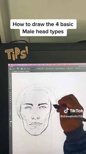 Mastering the 4 Basic Male Head Types: Drawing Tutorial