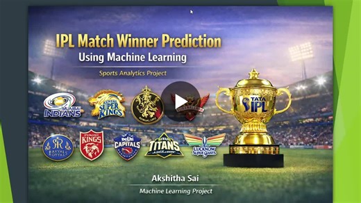 #machinelearning #datascience #python #streamlit #ipl #analytics #codebasics | Chitrala Akshitha sai