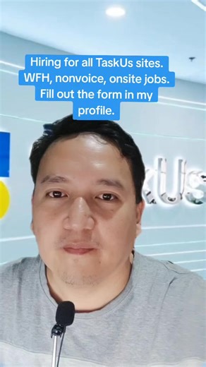 Hiring for all TaskUs sites. #nonvoice #voice #wfh #taskus #hiring #jobsearch #jobopportunity #TaskUs #jobs #job | Tito Jon TU