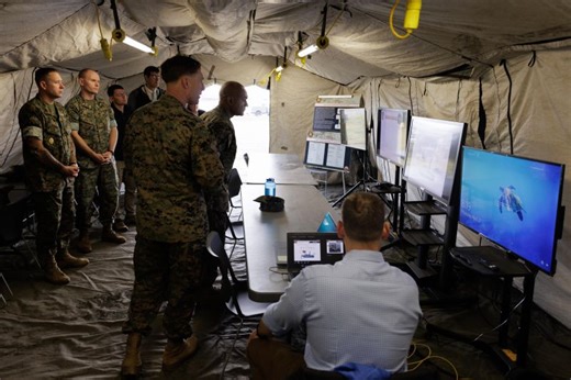 Program Manager for Fire Support Systems Col. Paul Gillikin, members of the PM FSS team, and Marines from 3rd MLR’s Research and Development Long Range Unmanned Surface Vessel (LRUSV) platoon briefed… | Marine Corps Systems Command | 10 comments