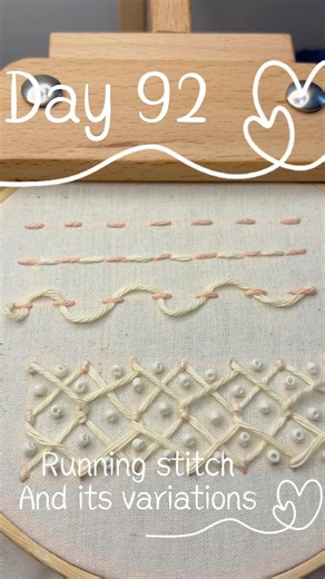 Learn running stitch and its variations #embroidery #tutorial #runningstitch