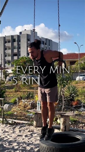 100 raw ring dips | push emom workout.