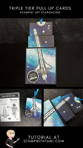 17 reactions | ➡️ https://stampwithtami.com/blog/2023/07/stargazing-rocket-ship-card-triple-tier-series-4/  Ever wondered how the magic happens, transforming simple paper into a rocket reaching for the sky? It's simpler than you think. | Stamp With Tami White - Stampin Up Independent Demonstrator - DIY Crafts | Facebook