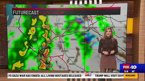 Sacramento region set to see up to two inches of rain and snow in the Sierra