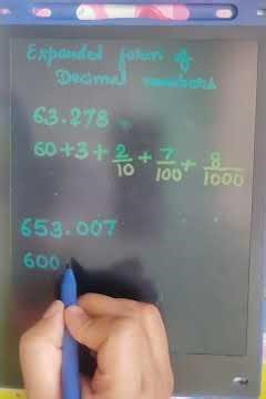 Expanded form of decimals #decimals #decimalsforkids #mathstricks #tricks #easytounderstand