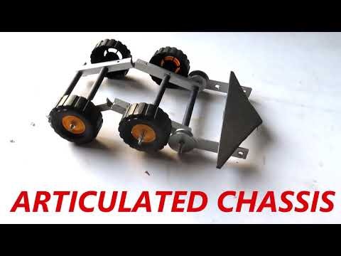 FIRST EVER segmented chassis of self articulated on rough terrain demining DRONE-robot