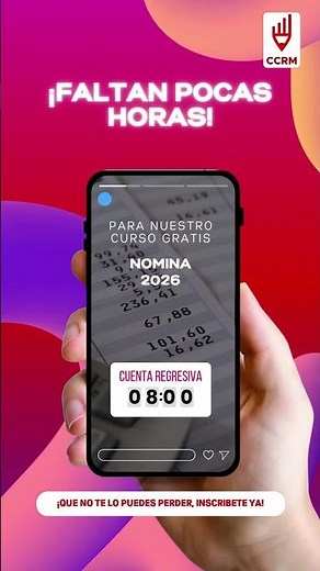 Hoy en punto de las 08:00 pm arrancamos con nuestro CURSO GRATIS “Nómina 2026”