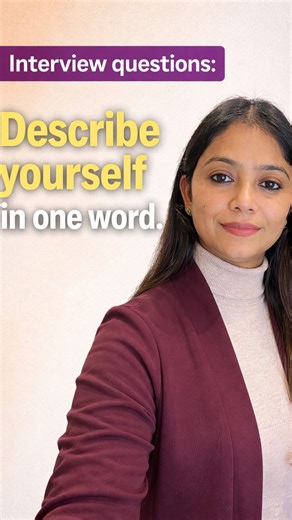 BuzzSpill (Roopam Singh) on Instagram: "How to Answer “Describe Yourself in One Word” in Interviews “Describe yourself in one word” sounds easy, but this question tests self-awareness, clarity, and communication skills. Instead of giving generic answers like hardworking or honest, use this structure: 1. Choose one word relevant to the role 2. Support it with one clear line of evidence Example answers: Reliable – Because my team can depend on me during high-pressure situations. Adaptable – Becaus